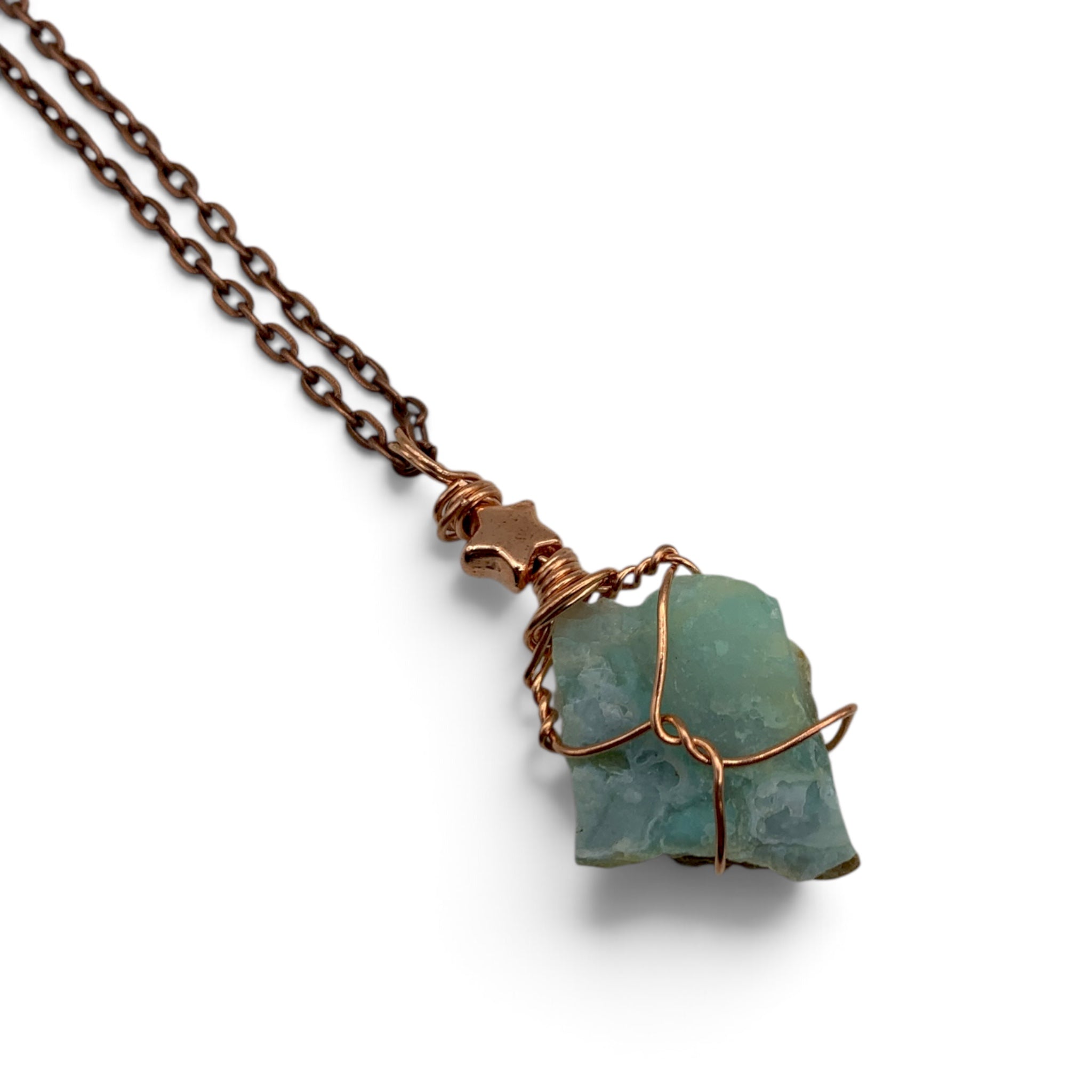 Necklace - Blue Raw Opal $25